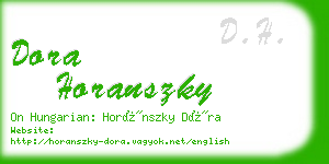 dora horanszky business card